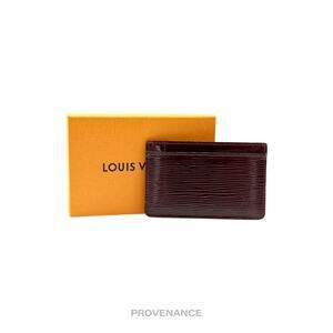 🔴 Louis Vuitton Card Holder Wallet - Burgundy Electric Epi